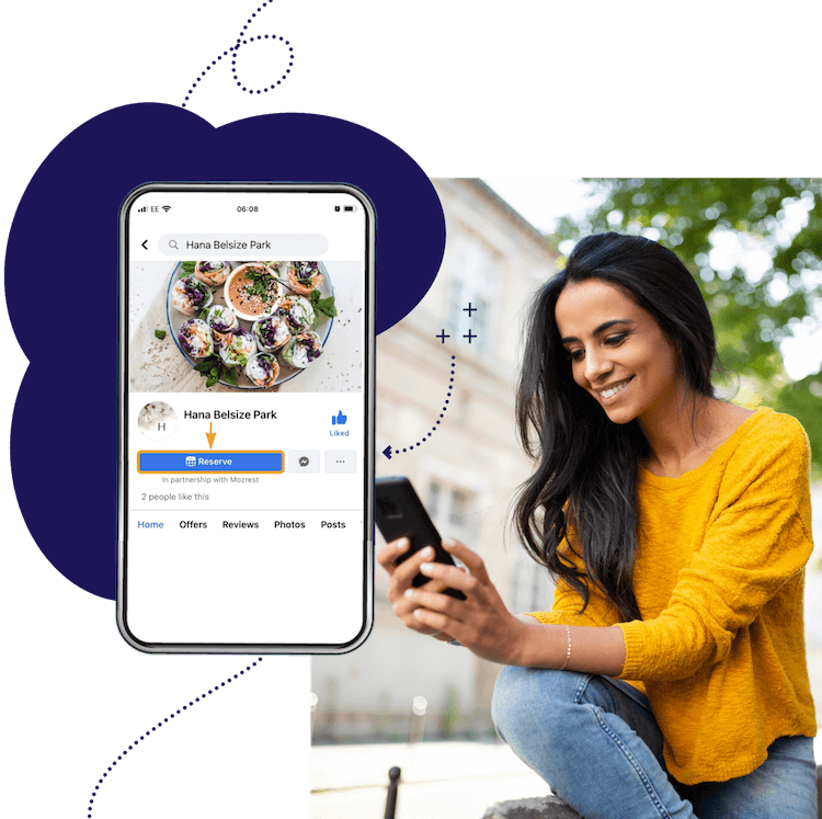 Facebook x Zonal Events - Mozrest ajoute un calendrier de réservation à la page Facebook des restaurants et pousse les réservations vers Zonal Events.
