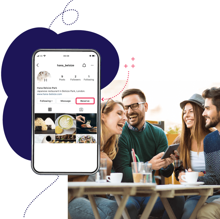 Instagram x Zonal Events - Mozrest ajoute un calendrier de réservation à la page Instagram des restaurants et pousse les réservations vers Zonal Events.