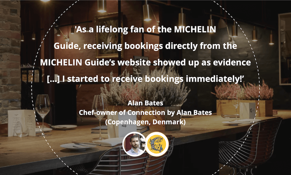 Mozrest - Extracto del testimonio de Alan Bates, chef y propietario del restaurante seleccionado en la Guía MICHELIN "Connection by Alan Bates" en Copenhague, Dinamarca.