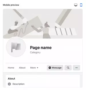 Mozrest - Screenshot of the creation of a business profile on Facebook