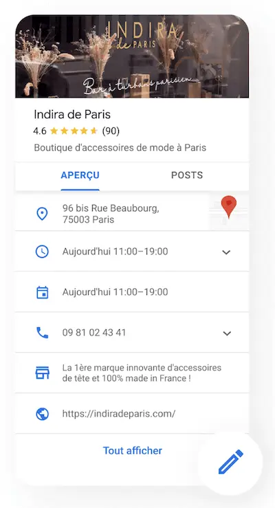 Mozrest - Screenshot of the Google Business Profile overview