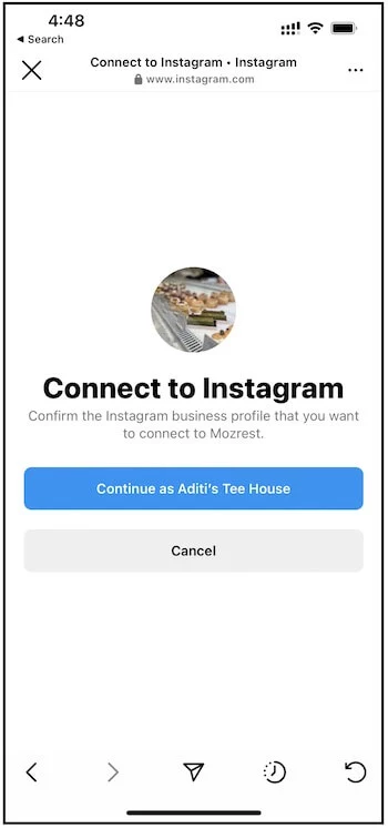 How to add the ‘Reserve’ Button to Instagram - Step 6