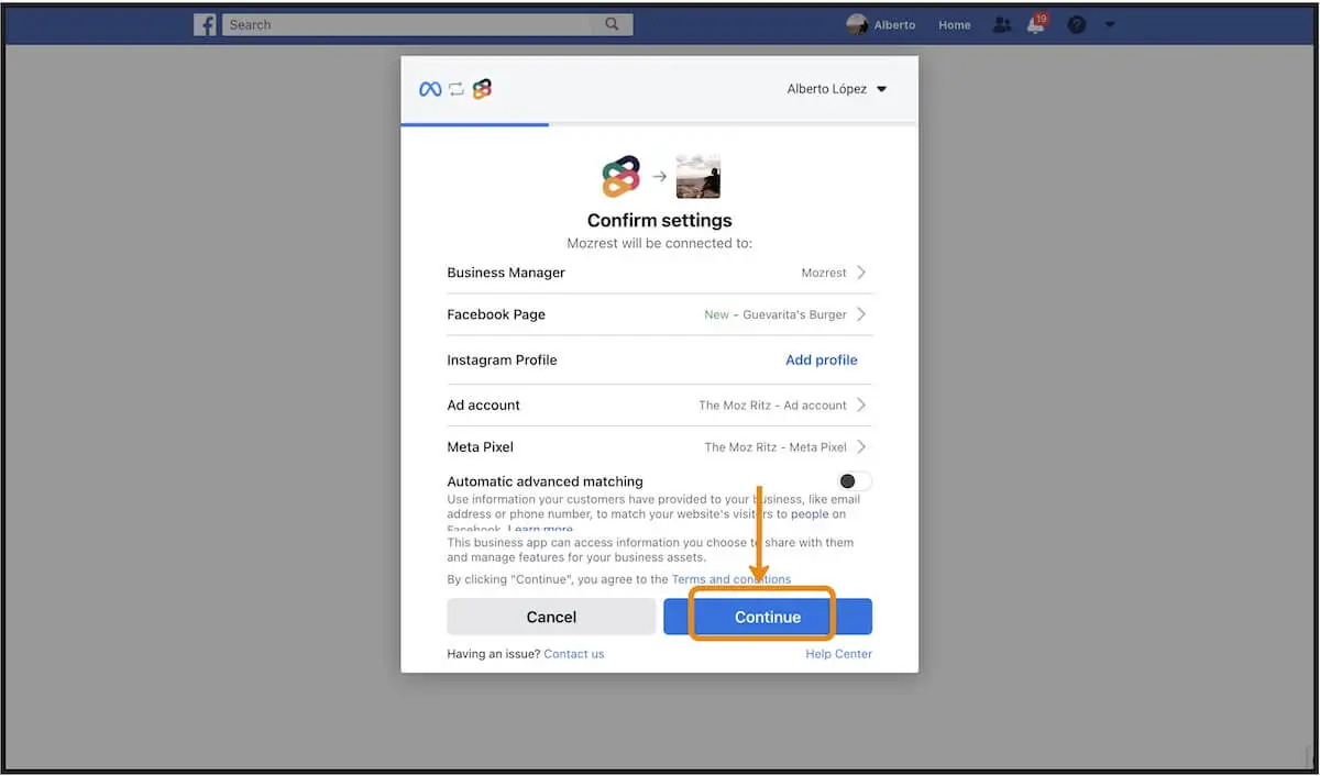 How to add the ‘Reserve’ Button to Facebook - Step 7