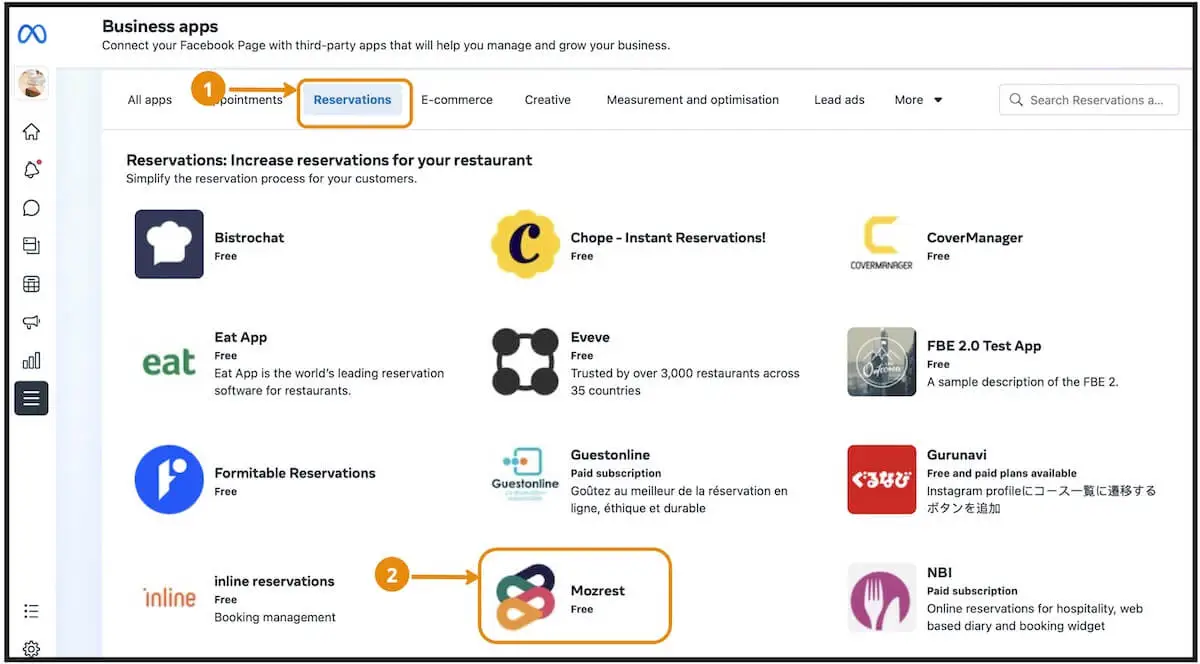 How to add the ‘Reserve’ Button to Facebook - Guide 3 - Step 3