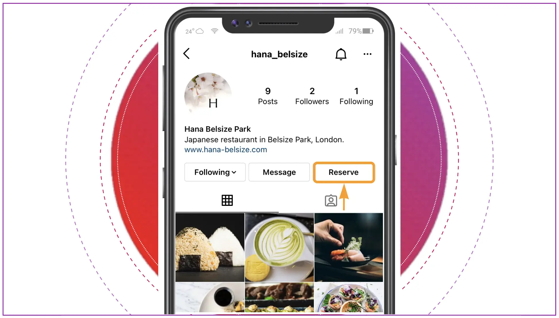 How to add the 'Reserve' Button to Instagram - Mozrest