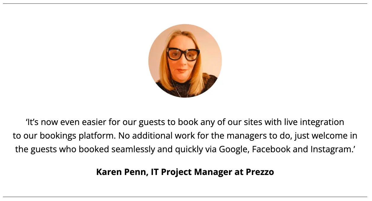 Testimonial of Karen Penn, IT Project Manager at Prezzo for Mozrest