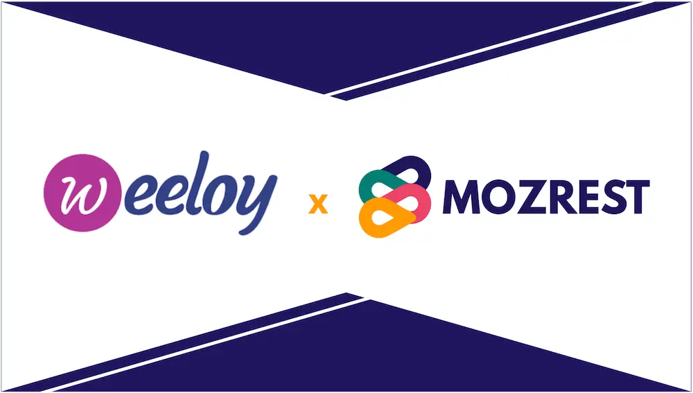 Weeloy x Mozrest partnership logos