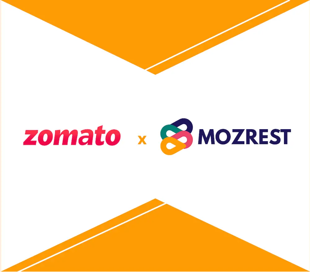 Zomato x Mozrest partnership logos