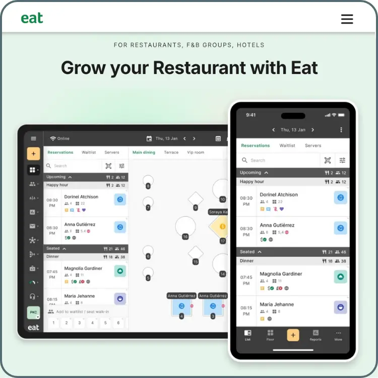 Eat App website