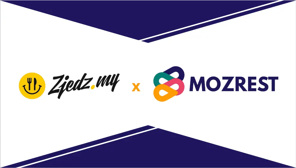 Zjedz x Mozrest partnership logos