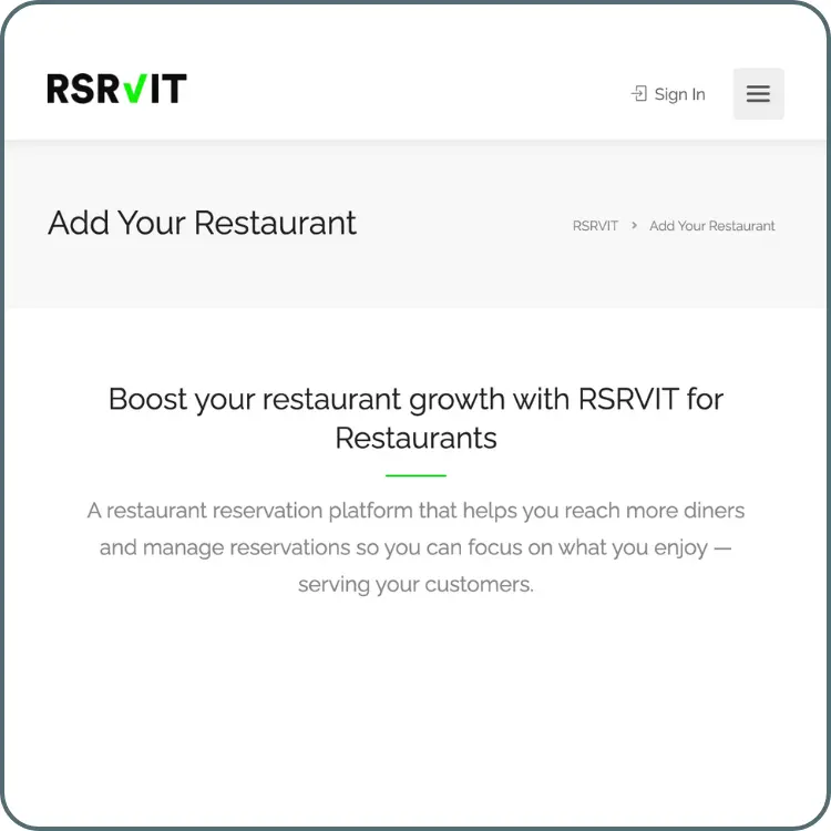 RSRVIT website