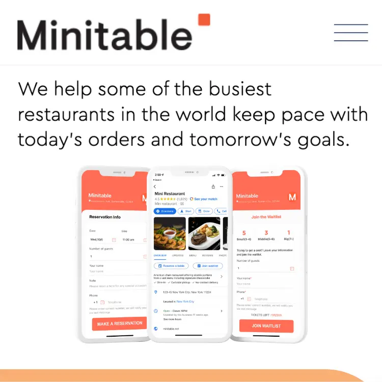 minitable website