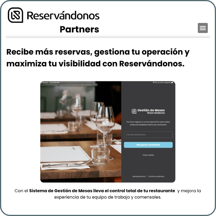 Reservandonos - website
