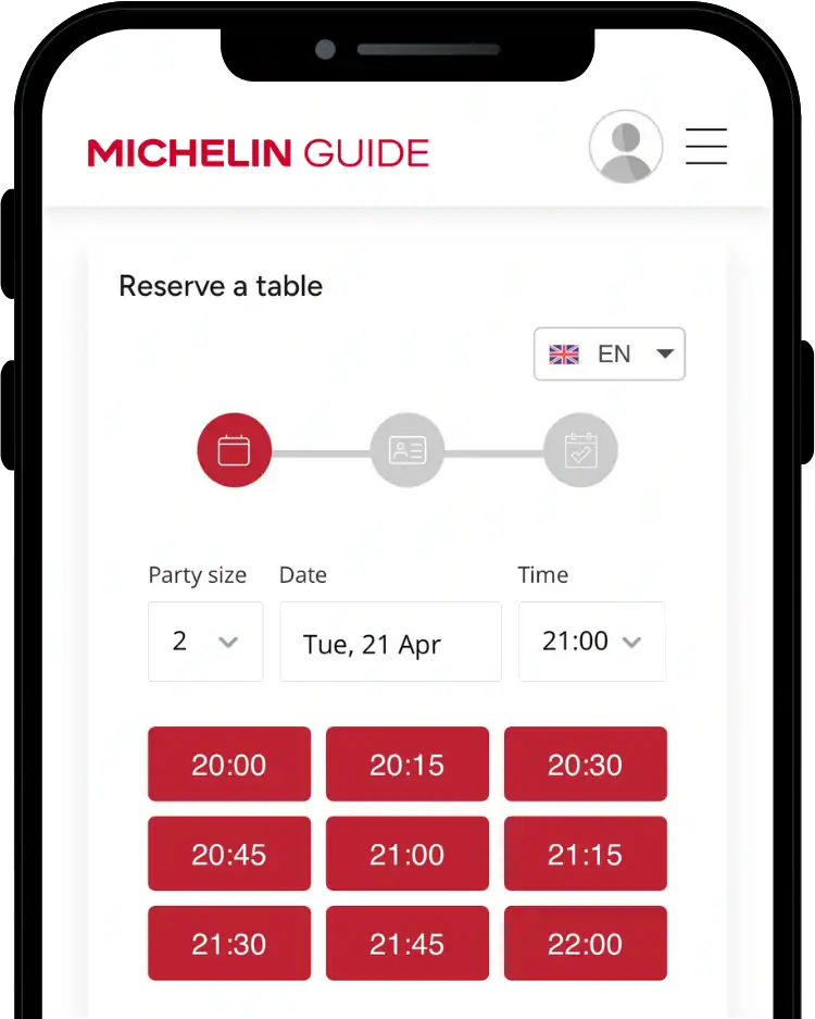 MICHELIN Guide app viewed from a smartphone